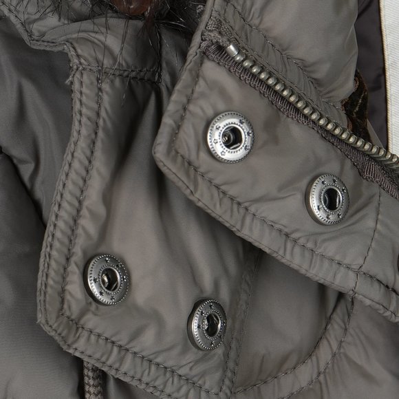 Abercrombie & Fitch Puffer Coat In Taupe Size S - Picture 8 of 14